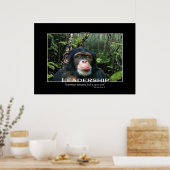 Chimpansee LEADERSHIP Motivatie Art Poster (Keuken)