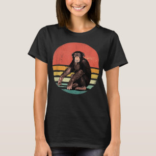 Chimpansee Monkey Retro Chimp Wild Zoo Ani T-shirt