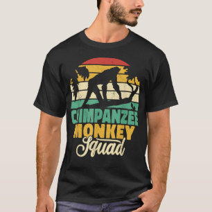 Chimpansee monkey squad chimpansee apen mannen Pr T-shirt