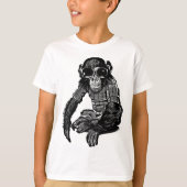 Chimpansee Monkey Wearing sun Glasses Originele ku T-shirt (Voorkant)