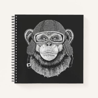 Chimpansee Motorcycle Rider Notitieboek