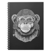 Chimpansee Motorcycle Rider Notitieboek (Voorkant)