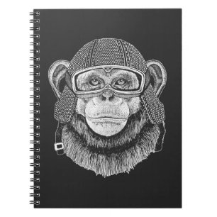 Chimpansee Motorcycle Rider Notitieboek