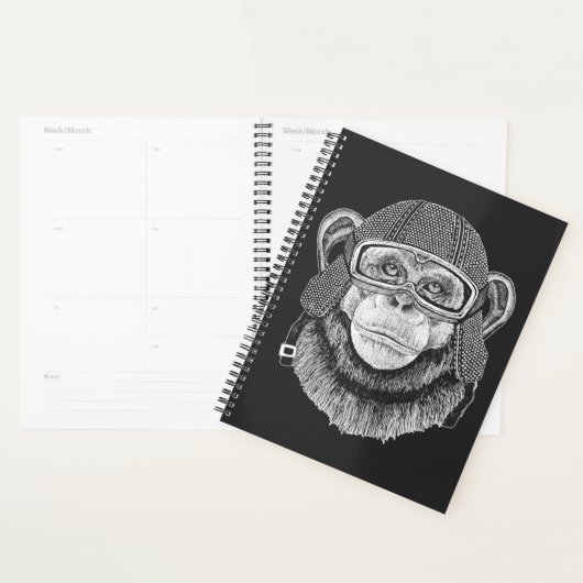 Chimpansee Motorcycle Rider Planner (Display)