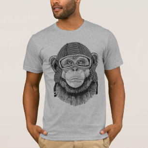 Chimpansee Motorcycle Rider T-shirt