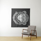 Chimpansee Motorcycle Rider Wandkleed (In Situ (horizontaal))