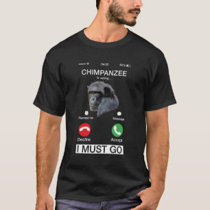 Chimpansee noemt aap Aap Animal Nove T-shirt