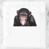 Chimpansee Rechthoekige Sticker (Tas)