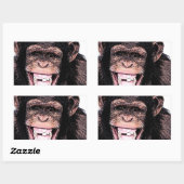 Chimpansee Rechthoekige Sticker (Vel)