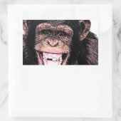 Chimpansee Rechthoekige Sticker (Tas)
