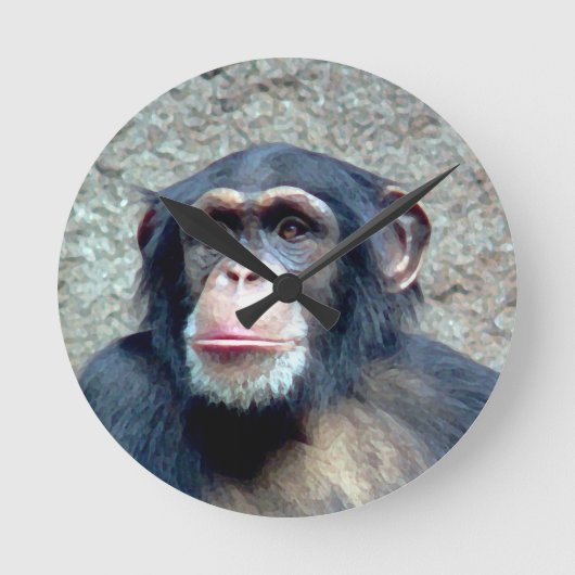 Chimpansee Ronde Klok (Voorkant)