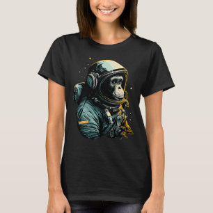 Chimpansee Space Astronaut Travel Monkey T-shirt