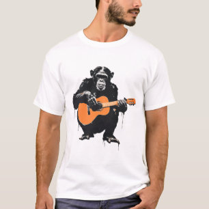 Chimpansee speelt gitaar t-shirt