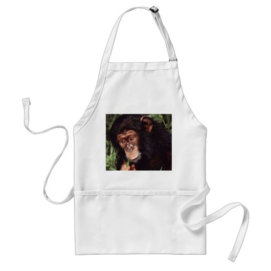 Chimpansee Standaard Schort (Voorkant)