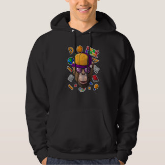 Chimpansee terug naar school eerste schooldag Anim Hoodie