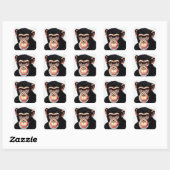 Chimpansee Vierkante Sticker (Vel)
