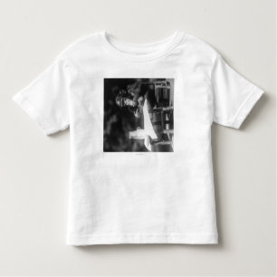 Chimpansee Zat op tafel in de nationale dierentuin Kinder Shirts