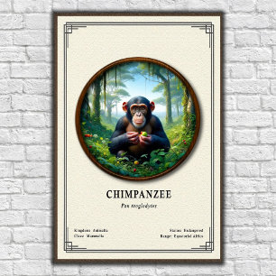 Chimpansee Zoölogie Serie Poster