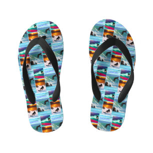 Chimpansees Surfing Photo Collage, Teenslippers