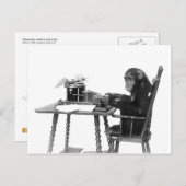 Chimpansetypering Briefkaart (Voorkant / Achterkant)
