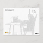 Chimpansetypering Briefkaart (Achterkant)