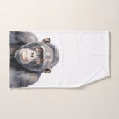 Chimpanzé aquarelle peinture de singe (Serviette à main)