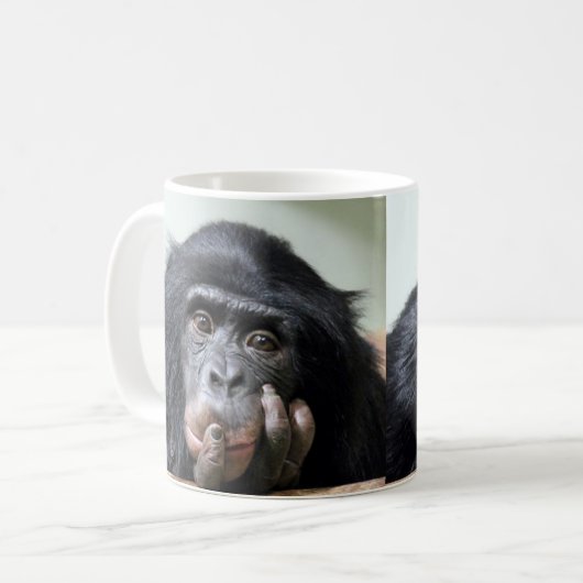 Chimpanzé chimpanzé MONKEY face tasse (Devant gauche)
