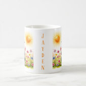 Chimpanzé d'aquarelle de printemps - Mug d'enfant (Centre)