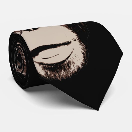 Chimpanzé drôle dans la cravate foncée en verre (Roulé)