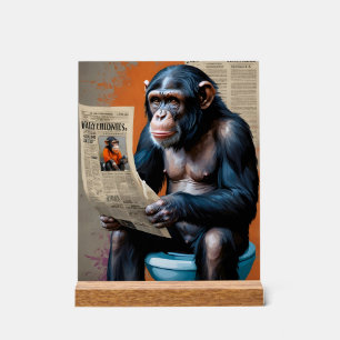 Chimpanzé royal art pop art chimpanzé réaliste
