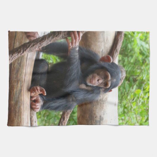 Chimpanzee 001 theedoek (Horizontaal)