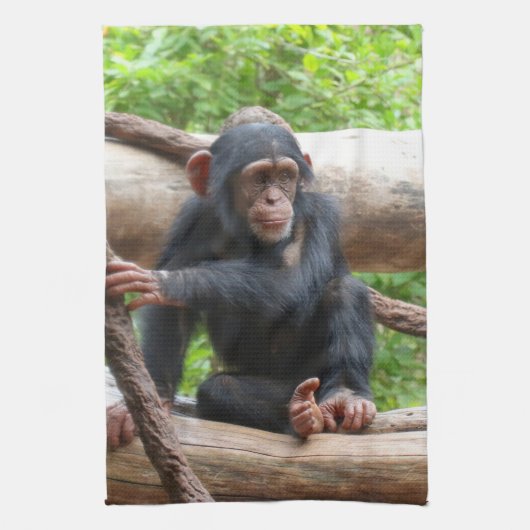 Chimpanzee 001 theedoek (Verticaal)