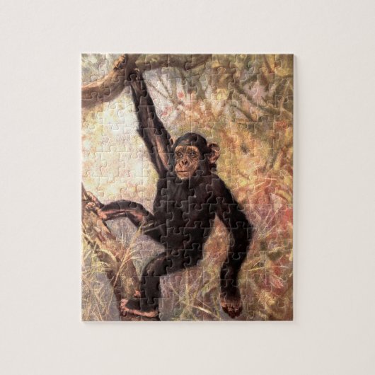 Chimpanzee-aap van CE Swan, wilde dieren Legpuzzel (Verticaal)