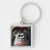 Chimpanzee Cute Monkey Save The Chimps Ape Sleutelhanger (Voorkant)