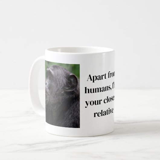 Chimpanzee themed coffee mug (Devant gauche)