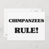Chimpanzees Rule Briefkaart (Voorkant / Achterkant)