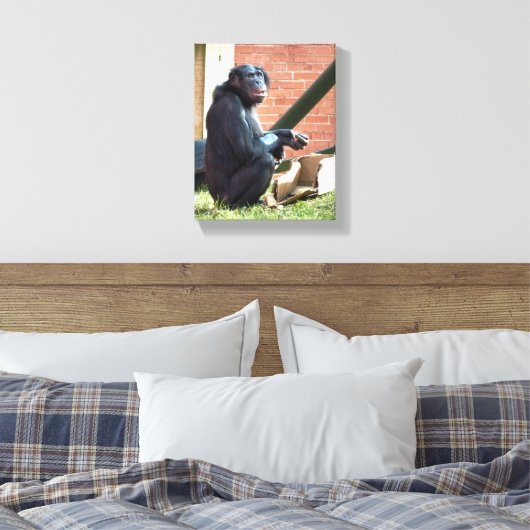 CHIMPANZES CANVAS AFDRUK (Insitu (Slaapkamer))