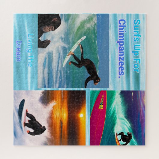 Chimpanzés de surf, Puzzle (Horizontal)
