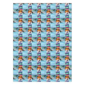 Chimpanzés Surf Photo Collage, Nappe (Devant)