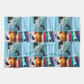 Chimpanzés Surf Photo Collage, Serviette (Horizontal)