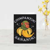 Chimpanzini Bananini Funny Meme (op de achterkant) Kaart (Gele Bloem)