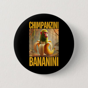 Chimpanzini Bananini Italiaans Brainrot Meme Boys Ronde Button 5,7 Cm