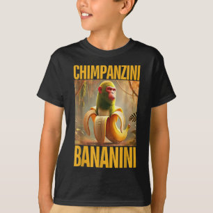 Chimpanzini Bananini Italiaans Brainrot Meme Boys T-shirt