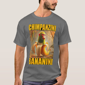 Chimpanzini Bananini Italiaanse Brainrot Meme Jong T-shirt
