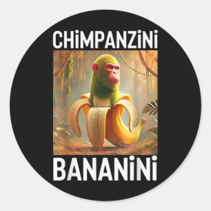 Chimpanzini Bananini - Italiaanse Hersenrot Meme Ronde Sticker