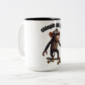 Chimpin ain't easy funny monkey coffee mug (Devant gauche)