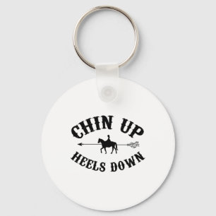 Chin Up Heels Down Paard Paardrijden Paardrijden P Sleutelhanger