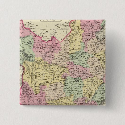 China 8 vierkante button 5,1 cm (Voorkant)