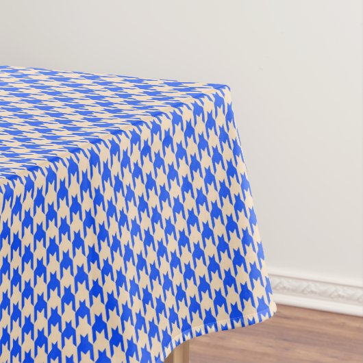China Blue Houndstooth Tafelkleed (Voorbeeld)