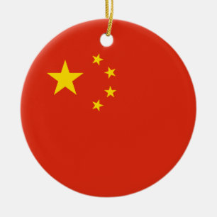China - Chinese Vlag Keramisch Ornament